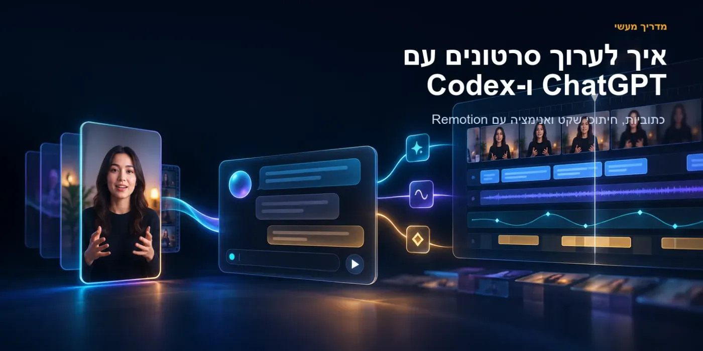 איך לערוך סרטונים עם ChatGPT Codex ו-Remotion