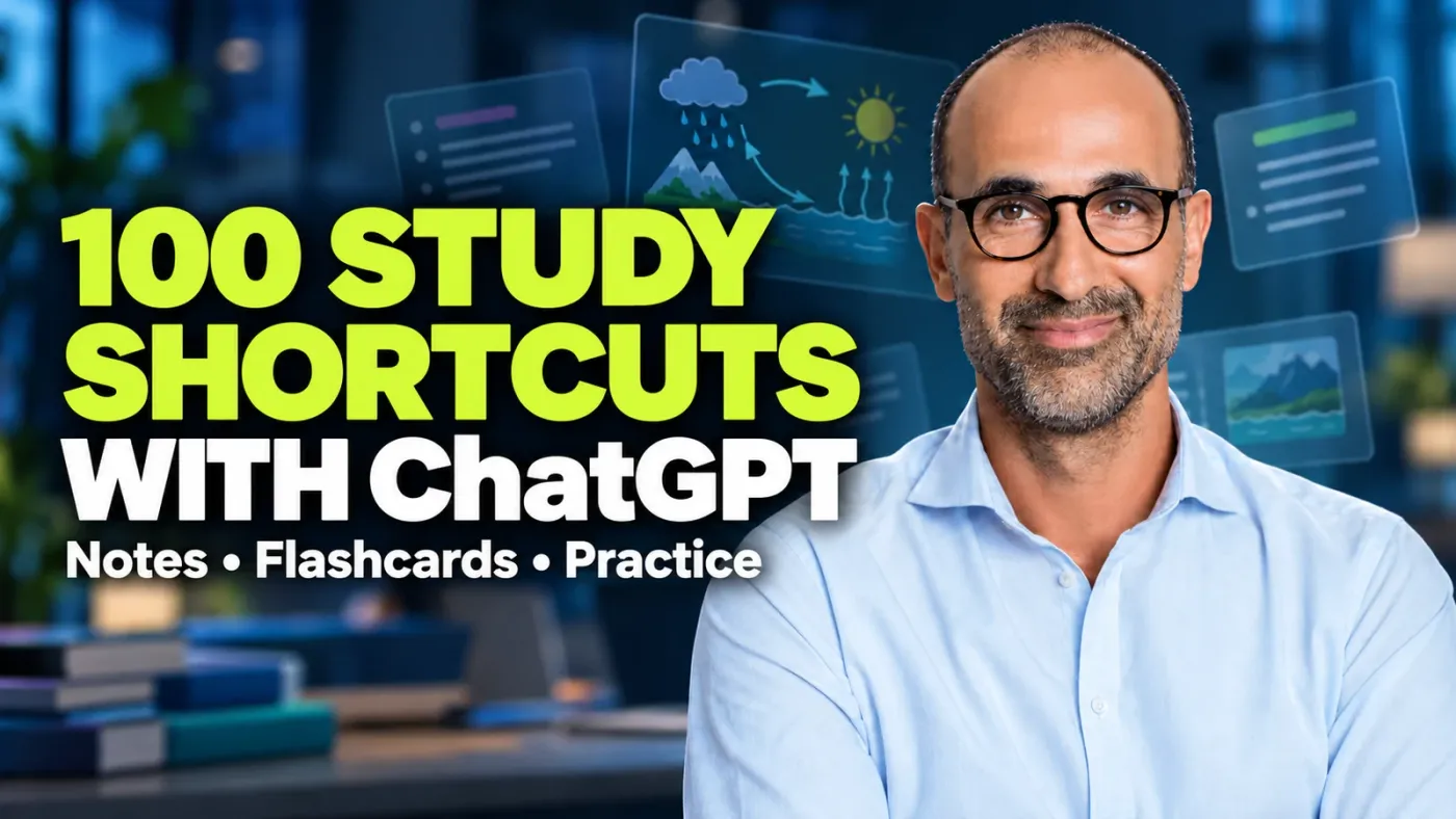 100 ChatGPT Study Shortcuts: Notes, Flashcards and Practice